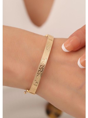 14 Ayar Altın Grek Kelepçe Bilezik