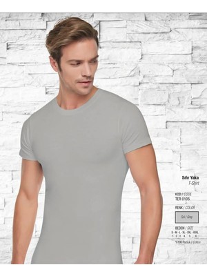 Tutku 0105 Erkek Sıfır Yaka Kısa Kollu Atlet 6 Adet