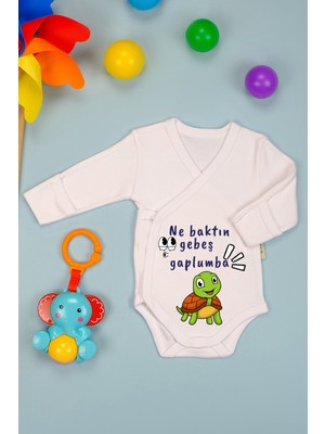 Gebeş Gaplumbağa Baskılı Kruvaze Zıbın