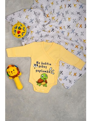 Gebeş Gaplumbağa Baskılı Kruvaze Zıbın