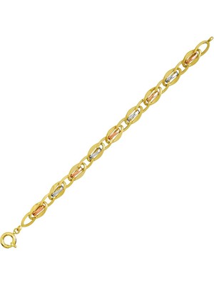 Sembol Gold 14 Ayar Altın bileklik Tricolor