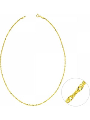 Sembol Gold 50 Cm Altın Singapur Zincir 1,70mm