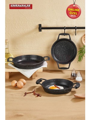 Kahramanlar Elegant 3'lü Döküm Sahan Seti