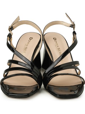 Donna Serena Kadın Sandalet 6F5203DP Donna Serena Black Patent