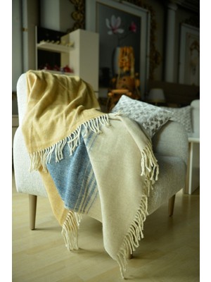 Püsküllü Konforlu Triko Tv - Diz Üstü Battaniyesi 150X200 cm Çift Taraflı Şal ve Koltuk