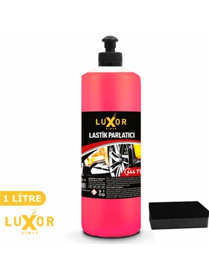 Luxor Kimya Lastik Parlatıcı 1 L Antistatik Koruma Parlak Siyah Etki Tüm Araç Tiplerine Uygun
