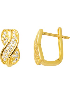 Bilezikci Sonsuzluk Sarı Altın Bayan Küpe