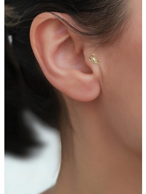 Bayar Gold 14 Ayar Altın Akrep Tragus Piercing