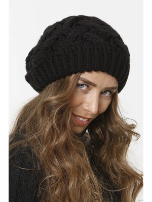 FLORİ Sepet Örgü Astarlı Triko Bere