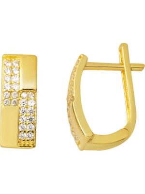 Bilezikci Asimetrik Model Sarı Altın Küpe