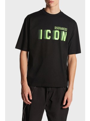 Dsquared2 Logolu % 100 Pamuk Bisiklet Yaka T Shirt Erkek T Shirt S79GC0081 S230099 71X