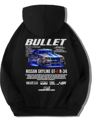 Brz Kids Unisex Çocuk Nissan Skyline Bullet Hoodie
