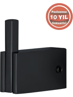 Çelik Banyo Paslanmaz Pirinç Titanik Bornozluk Tekli Mat Siyah