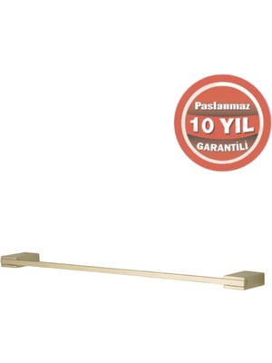 Çelik Banyo Paslanmaz Pirinç Titanik Uzun Havluluk 40CM Altın Sarı Gold