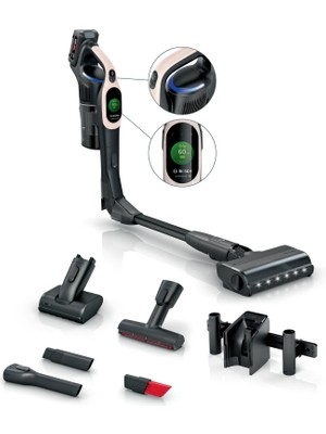 Bosch Yeni Üstün Performanslı Premium Şarjlı Dikey Süpürge 220m2 | TurboSpinMotor Teknolojisi | 10 Yıl Motor Garantili | Onerous Mutfak Tartısı Hediye