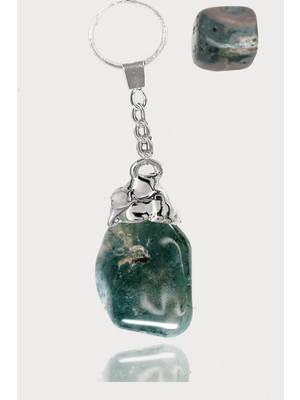 Erilsa Sertifikalı Ham Model Hint Akik Taşı Doğal Taş Anahtarlık