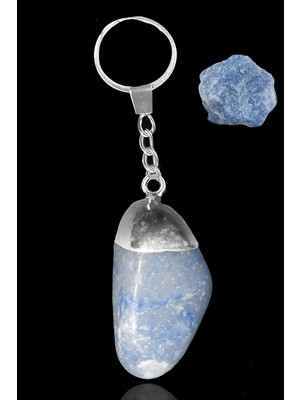 Erilsa Sertifikalı Ham Model Angelit Taşı Doğal Taş Anahtarlık (Melek Taşı)