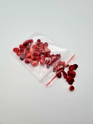 Mercan Kırık Doğal Taş - 10 gr Delikli Doğal Taş