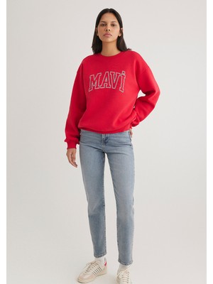 Mavi Logo Baskılı Kırmızı SWEATSHIRT1611192-70467