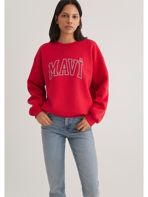 Mavi Logo Baskılı Kırmızı SWEATSHIRT1611192-70467