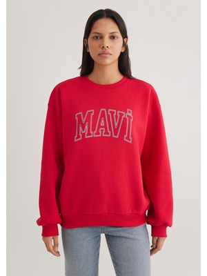 Mavi Logo Baskılı Kırmızı SWEATSHIRT1611192-70467