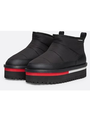 Tommy Hılfıger Tjw Nylon Flatform Boot Wl Bot & Bootie