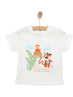 HelloBaby Basic Erkek Küçük Maceracılar Baskılı T-Shirt Erkek Bebek
