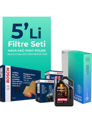 Bosch BMW 5.20 Dizel Filtre Bakım Seti Motul Motor Yağlı (2011-2016) 5 Li