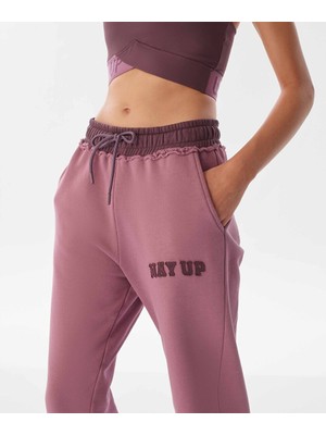 Twist Slogan Aplikeli Jogger Pantolon