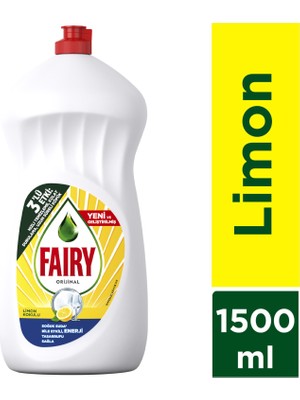 Fairy Orijinal Sıvı Bulaşık Deterjanı 1500 ml Limon Kokulu