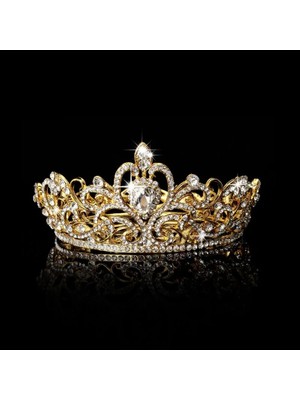 Beyaz Düğün Gelin Pageant Kral Taç Tiara Rhinestone Diamante Başlığı Takı R7RF (Yurt Dışından)