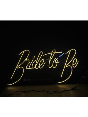 Cizgineon Bride To Be Işıklı Neon LED Duvar Dekarasyon Günışığı 30*50 cm