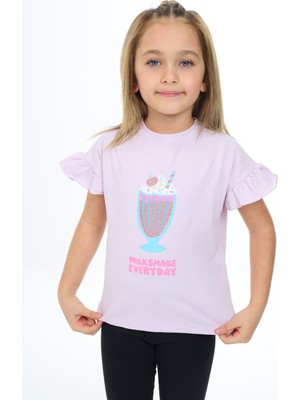 Toontoy Kız Çocuk Baskılı Tişört