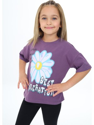 Toontoy Kız Çocuk Baskılı Tişört