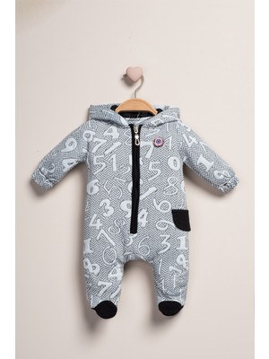 Baby Fou Fermuarlı Rakam Baskılı Tulum