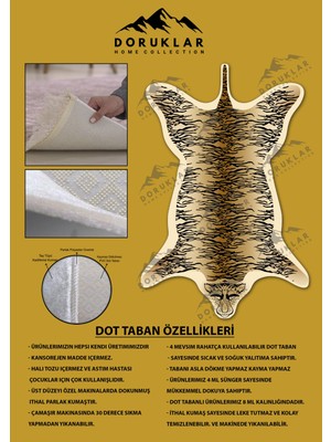 Doruklar Home Collection Kaymaz Taban Yıkanabilir Dijital Baskı Dekoratif Modern Desenli Elegance Serisi Lazer Kesim Dot Taban Halı ELG46