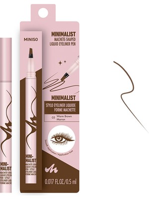 Minimalist Serisi Kesik Uçlu Eyeliner (03 Kızıl Kahve)