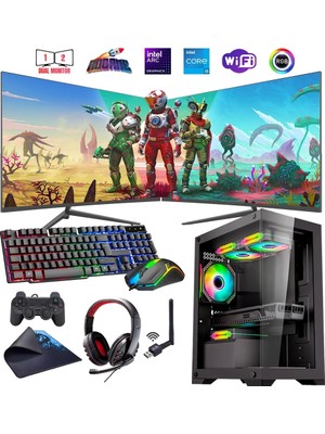 I5 12400F 32GB Ddr4 1tb M2 12GB Arc B580 Çift 24" Mon. Oyun Bilgisayarı (Gaming Set)