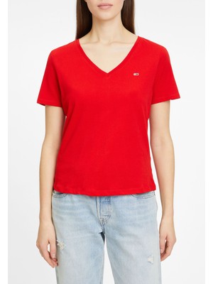 Tommy Hılfıger Kadın T-Shırt DW0DW14617-XNL