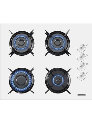 Kumtel KO-40TAHDF Beyaz Cam Ankastre Ocak