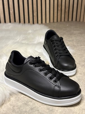 Günlük Kadın Sneaker Spor Ayakkabı Bağcıklı Rahat Hafif Kalın Tabanlı 525G