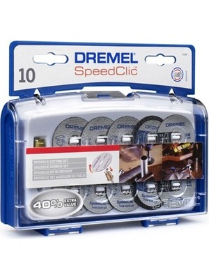 Dremel Speedclic Kesme Seti 10 Parça Metal ve Plastik Diskler ile Hızlı Değiştirme Özelliği