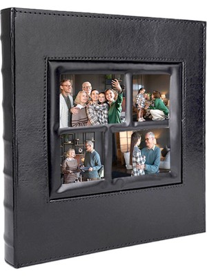 500'LÜK Deri Siyah Fotoğraf Albümü - 10 x 15 cm