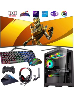 I5 13400F 32GB Ddr4 1tb M2 12GB Arc B580 Çift 24" Mon. Oyun Bilgisayarı (Gaming Set)