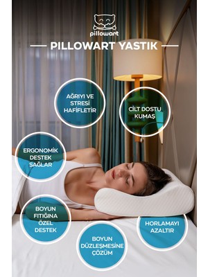 Pillowart Yüksek Boyun Destekli Visco Ortopedik Yastık