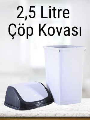 Violet Döner Kapak Çöp Kovası 2.5 Lt