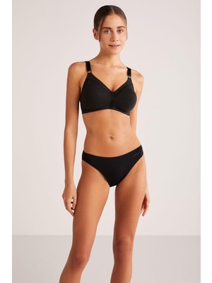 Kom Basic 2'li Bikini Kadın Külot Siyah
