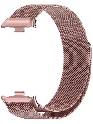 Ekoodukkan Xiaomi Smart Band 9 Pro / 8 Pro Uyumlu Manyetik Mıknatıslı Hasır Metal Kordon Milanese