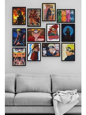 Pi Dekorasyon Naruto Uzumaki 12 Parça Ahşap Mdf Tablo ZLLTB212