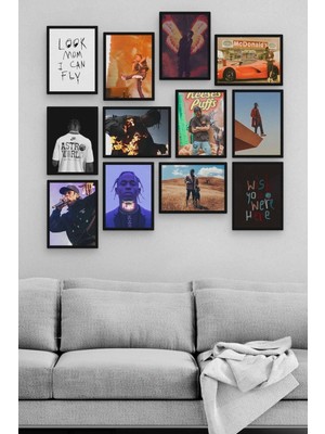 Pi Dekorasyon Travis 12 Parça Ahşap Mdf Tablo ZLLTB238